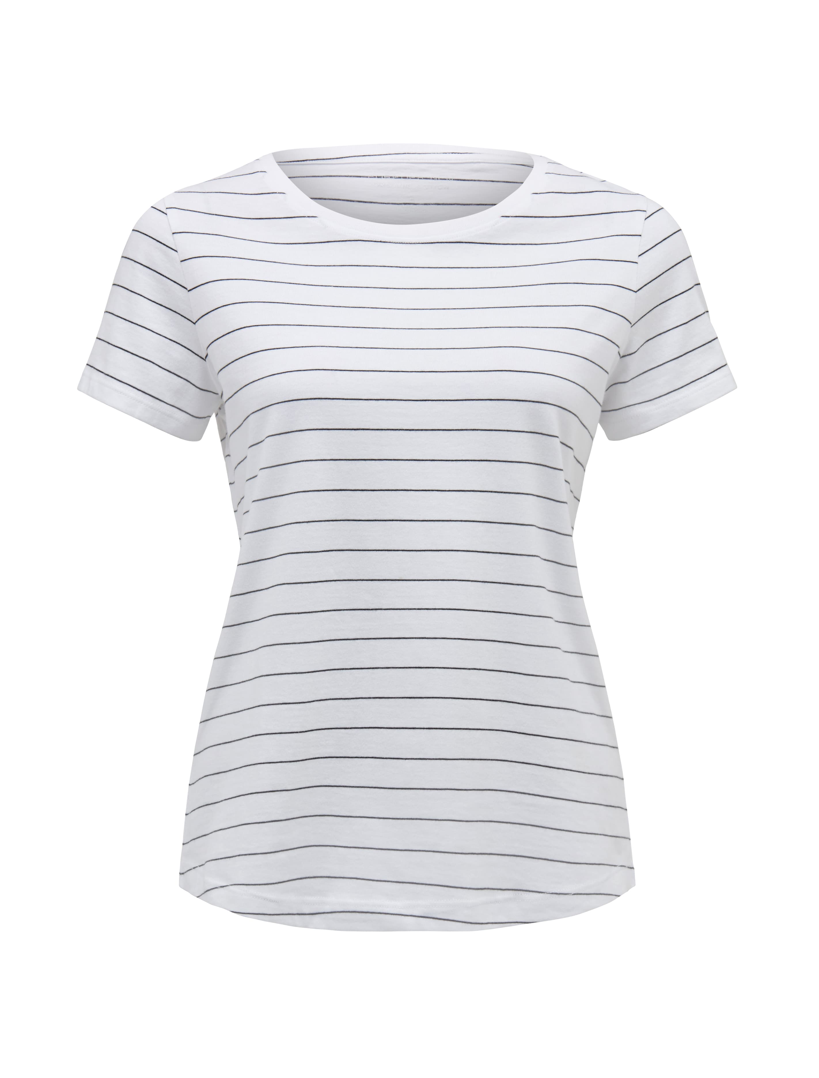 Blake Organic Tee Black & White Stripe_mannequin