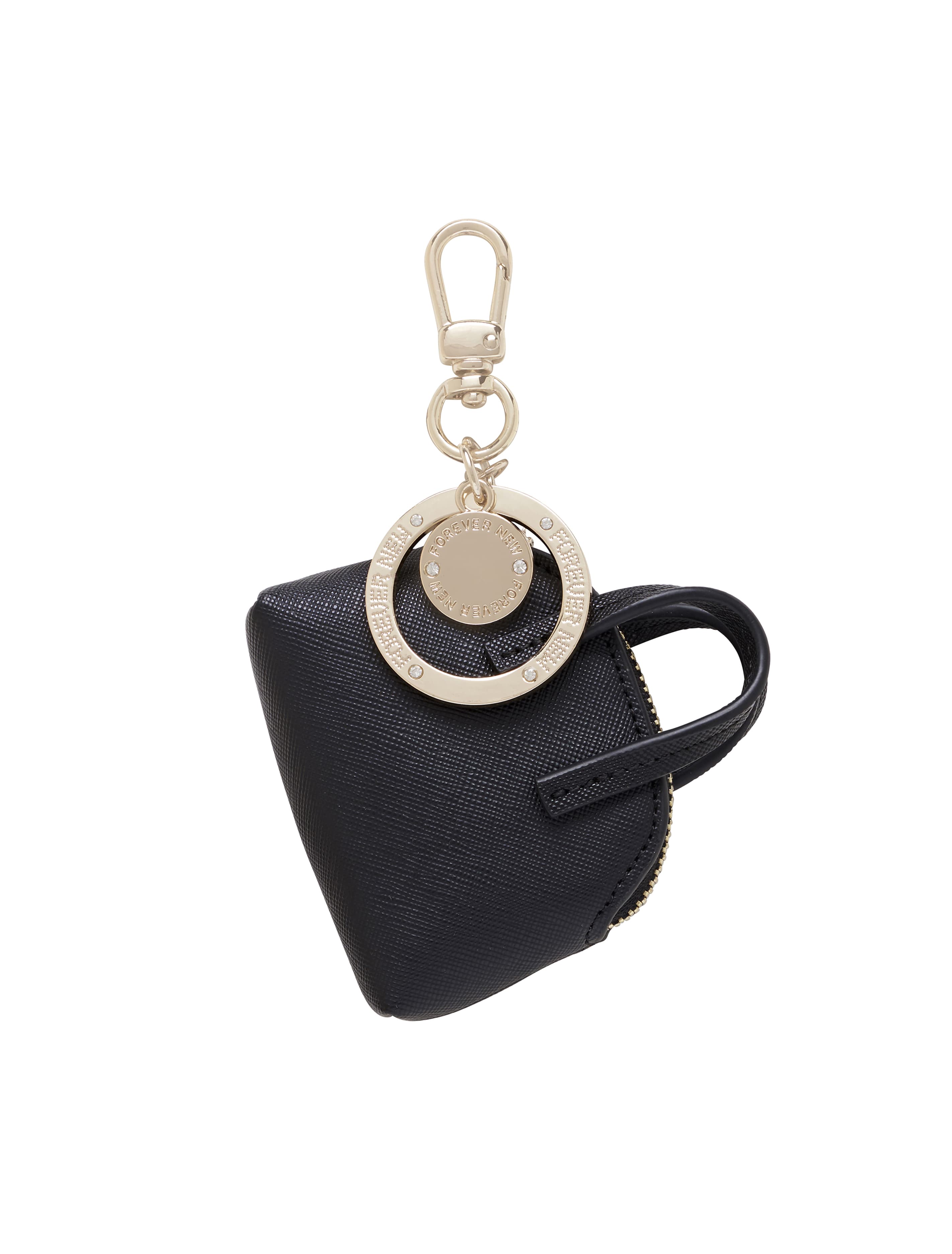 Mini Bowler Key Charm Black_mannequin