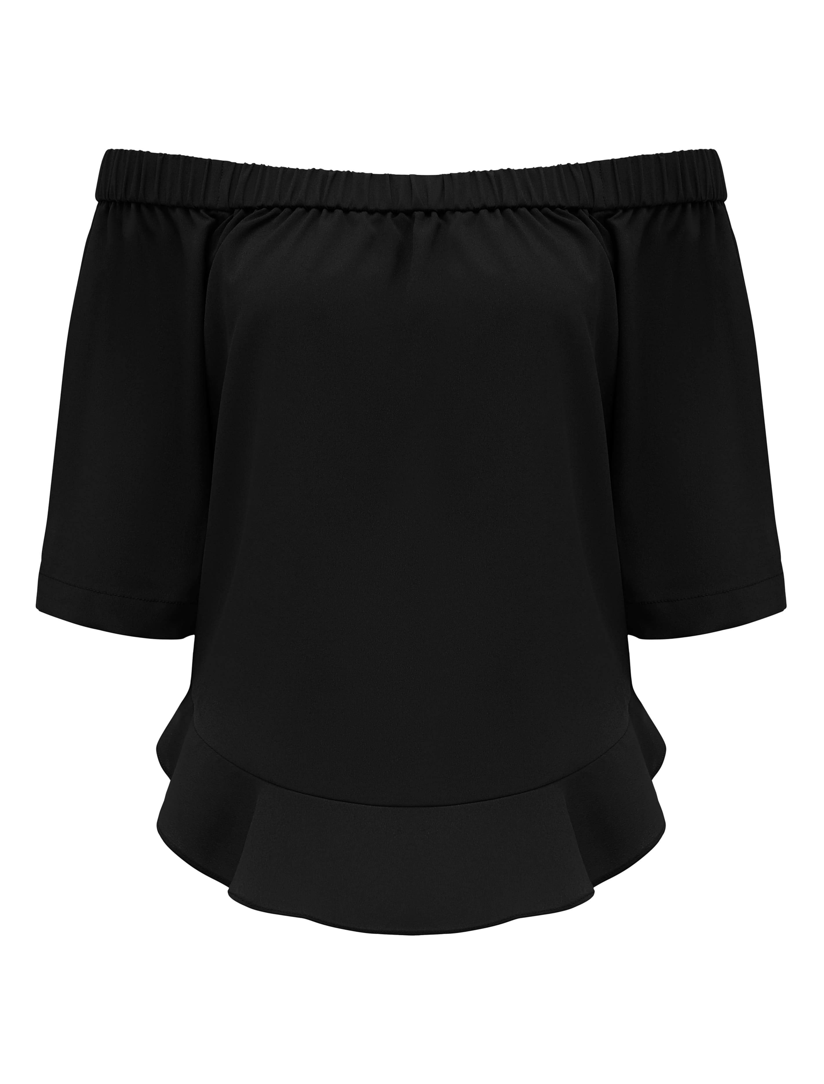 Sophie Off The Shoulder Top Black_mannequin