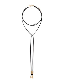 Claire Faux Suede Wrap Choker Black_mannequin