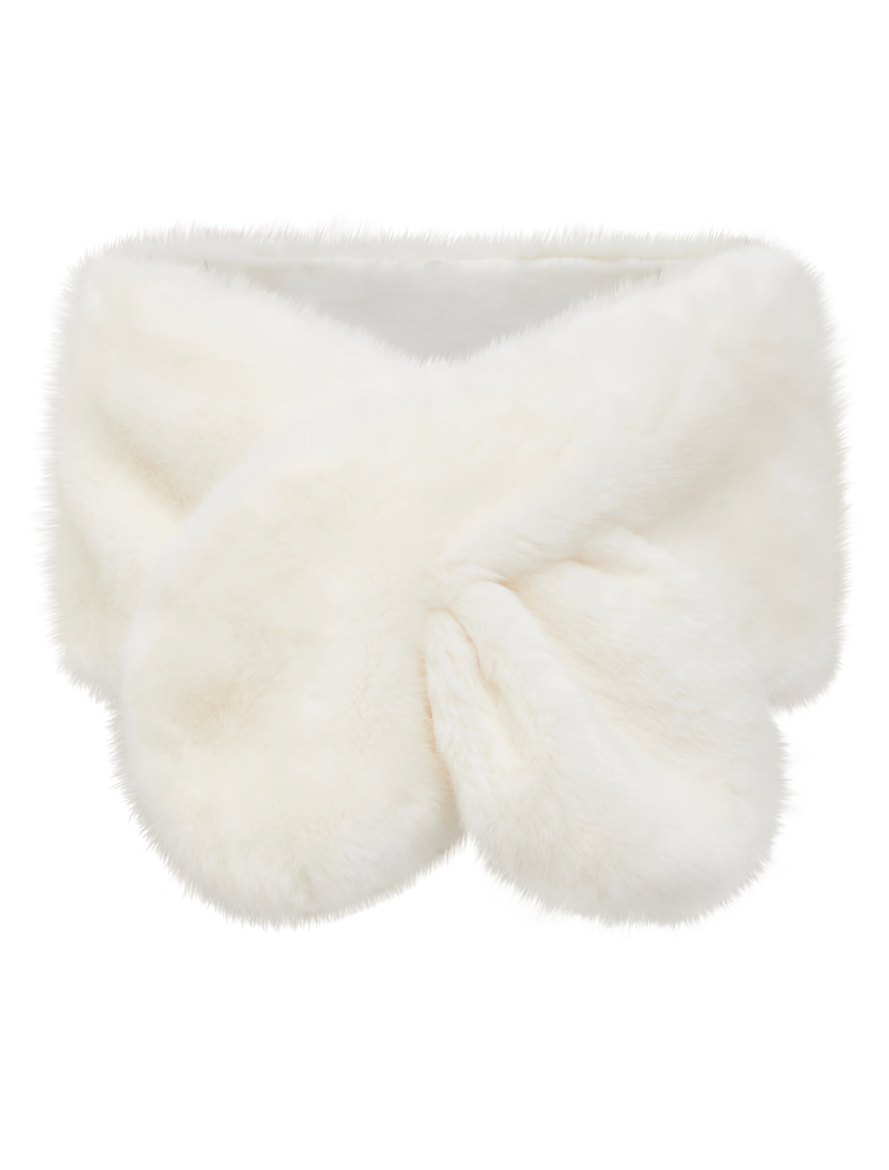 Laura Faux Fur Wrap Porcelain_mannequin