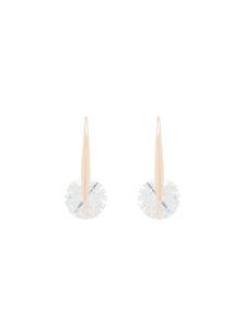 Alison Floating Cubic Zirconia Drop Earrings Rose Gold_mannequin