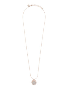 Cherie Spinning Pendant Necklace Rose Gold_mannequin