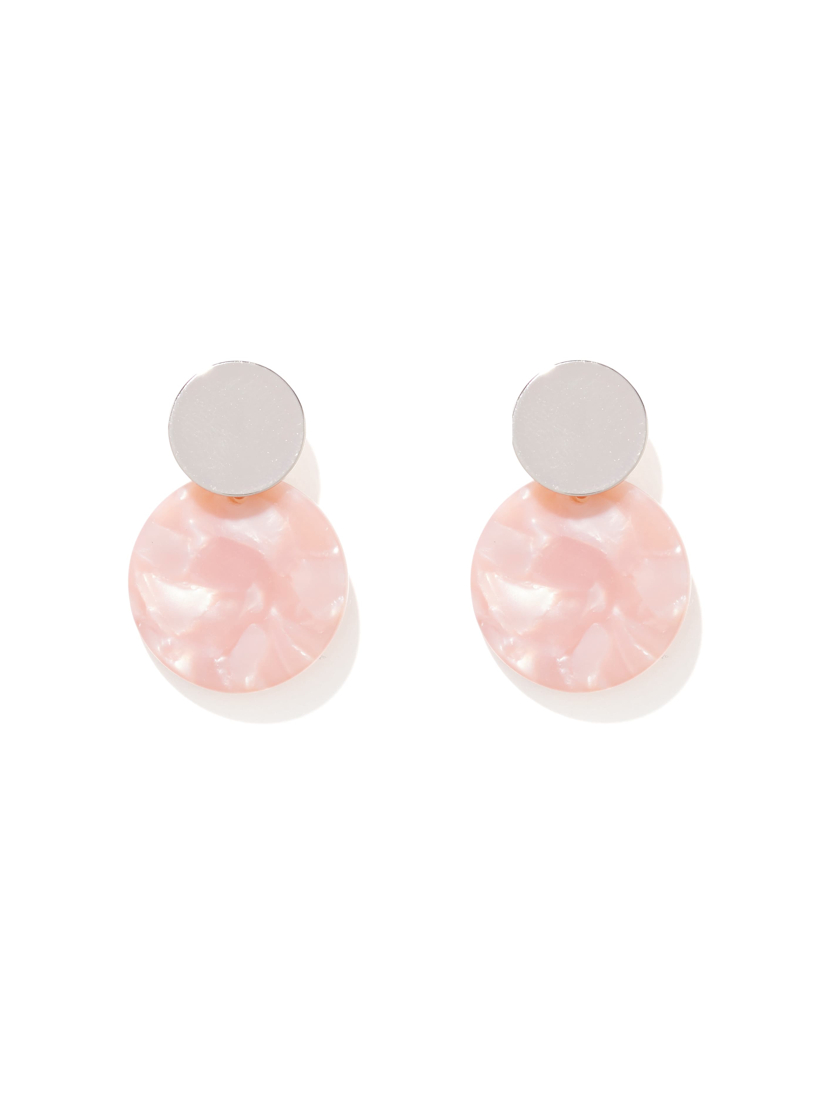 Elora Resin Stud Earrings Rose_mannequin