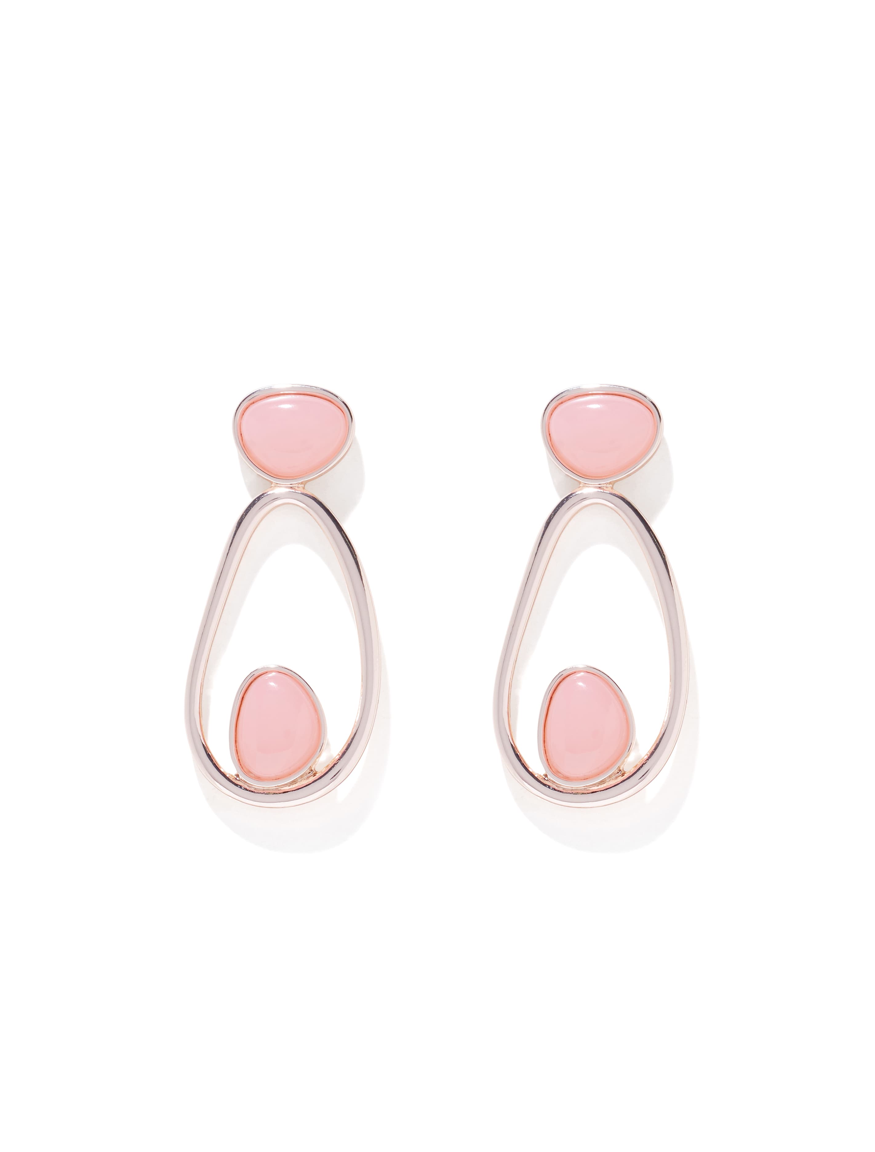 April Jewelled Geometric Drop Earrings  Peach_mannequin