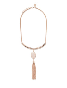 Serena Tassel Torque Necklace Pink_mannequin