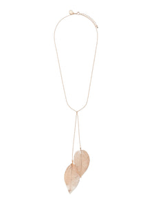 Cherry Fine Leaf Necklace Rose Gold_mannequin