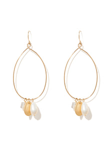 Abigail Disc & Bead Jingle Hoop Gold_mannequin