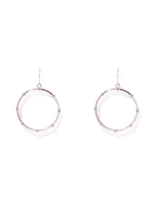Rachelle Diamante Circle Drop Earrings Crystal_mannequin