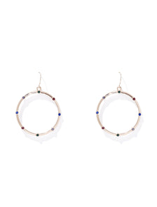 Rachelle Diamante Circle Drop Earrings Multi_mannequin