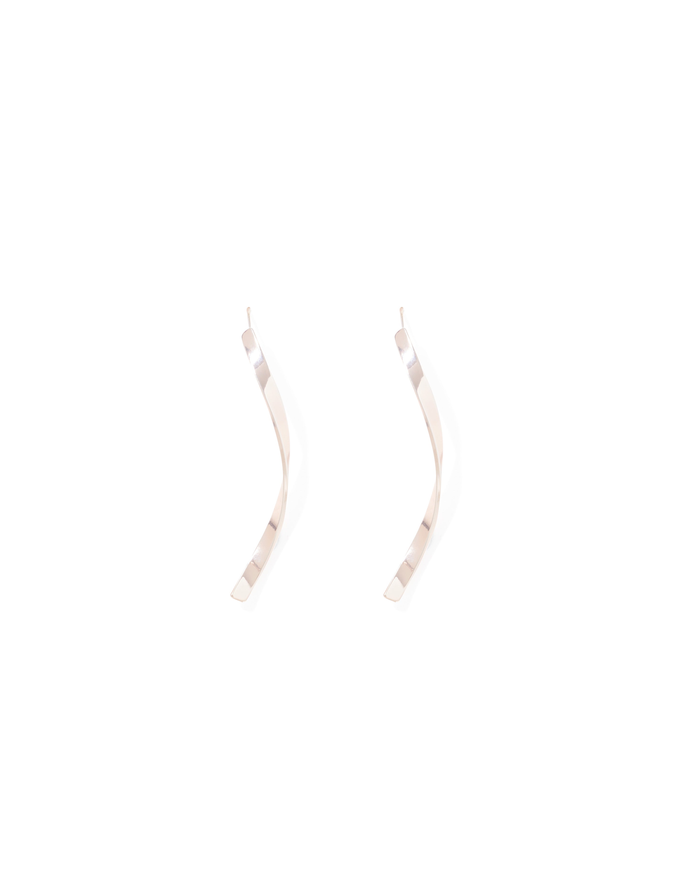Skyler Spiral Thread Earrings Rose Gold_mannequin