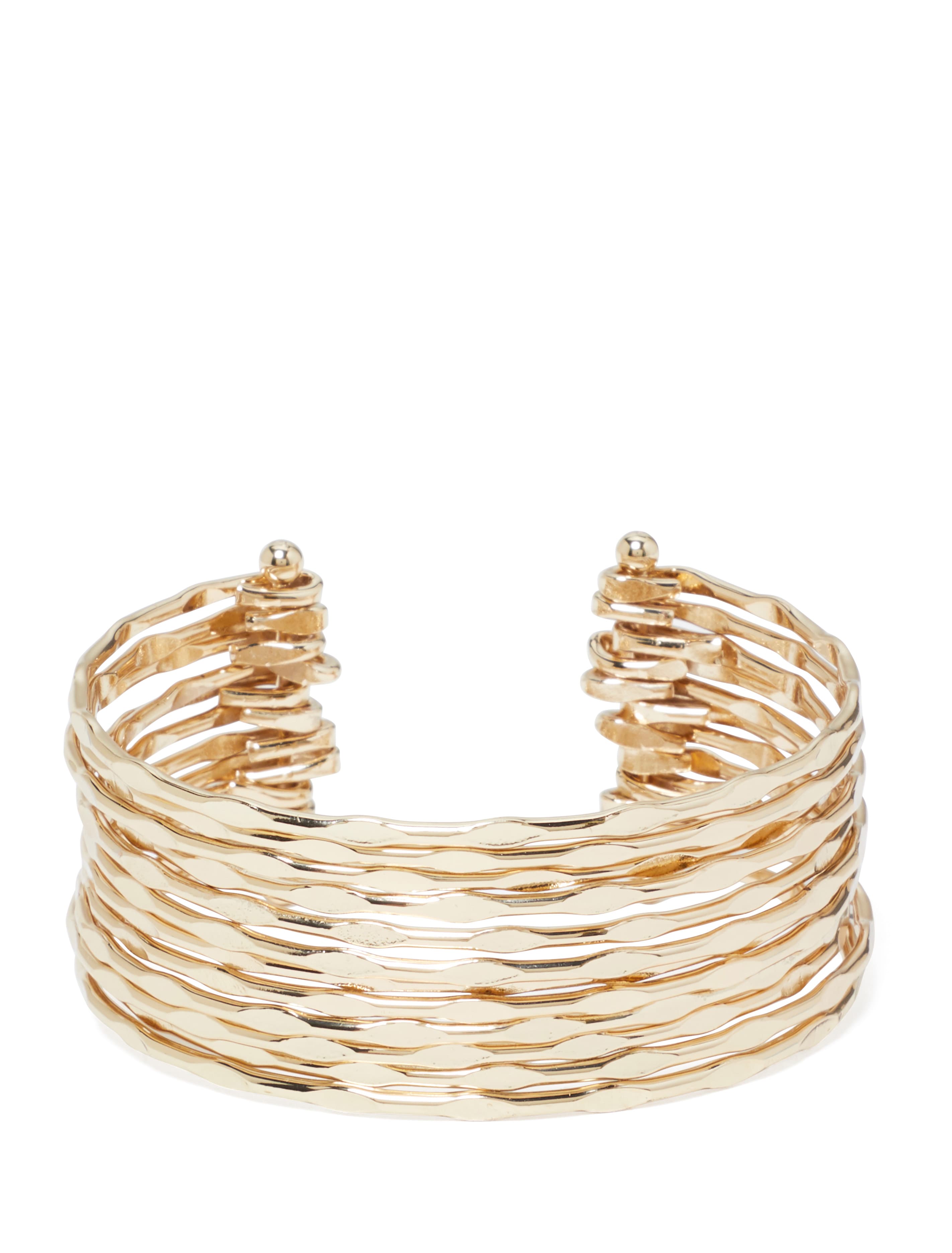Sammie Layered Metal Cuff Gold_mannequin