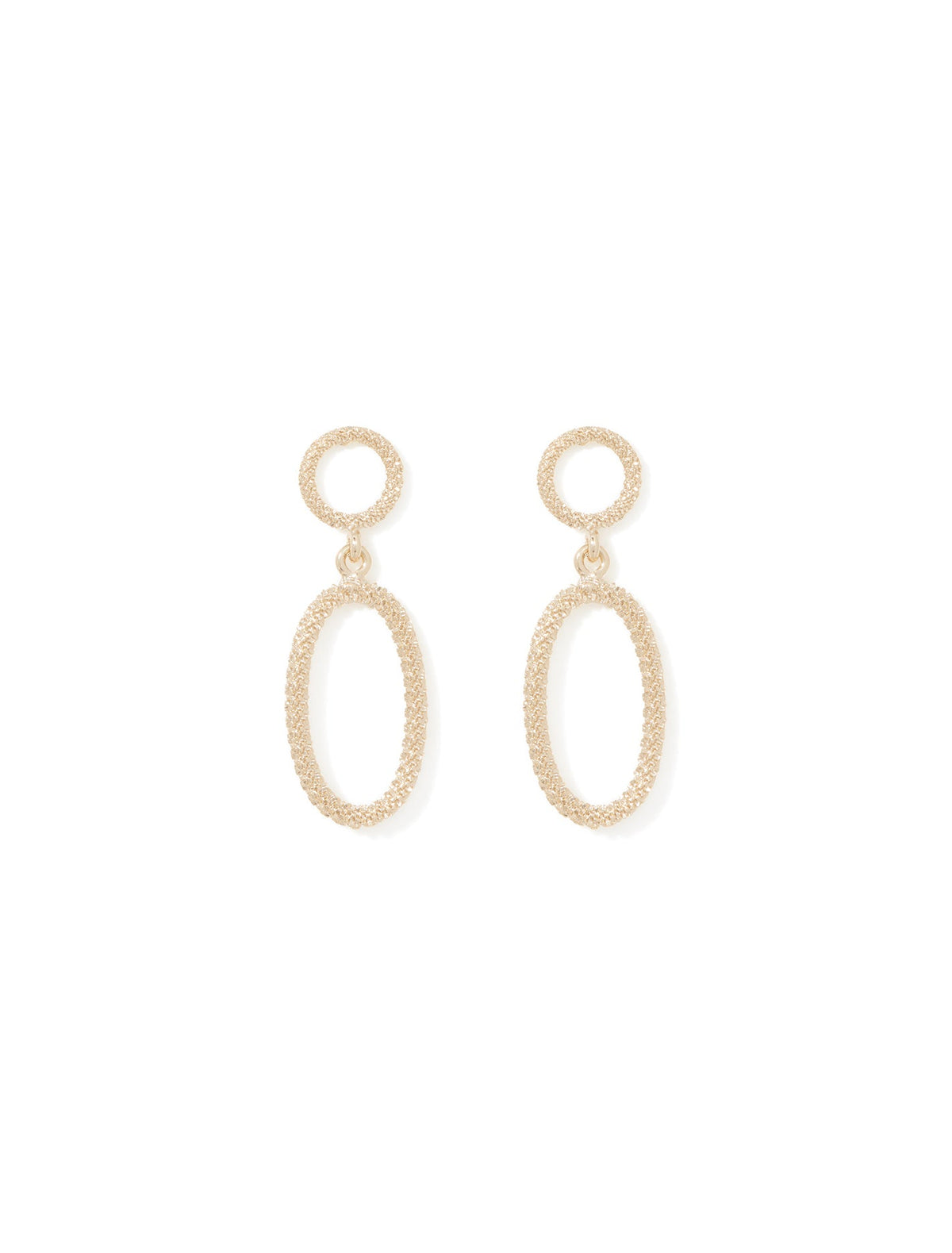 Felicity Fine Texture Drop Earring Gold_mannequin