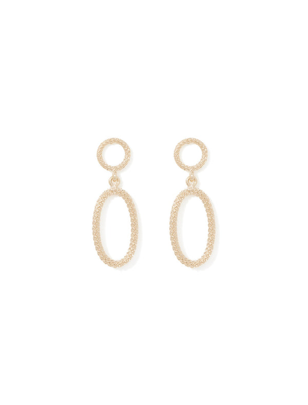 Felicity Fine Texture Drop Earring Gold_mannequin