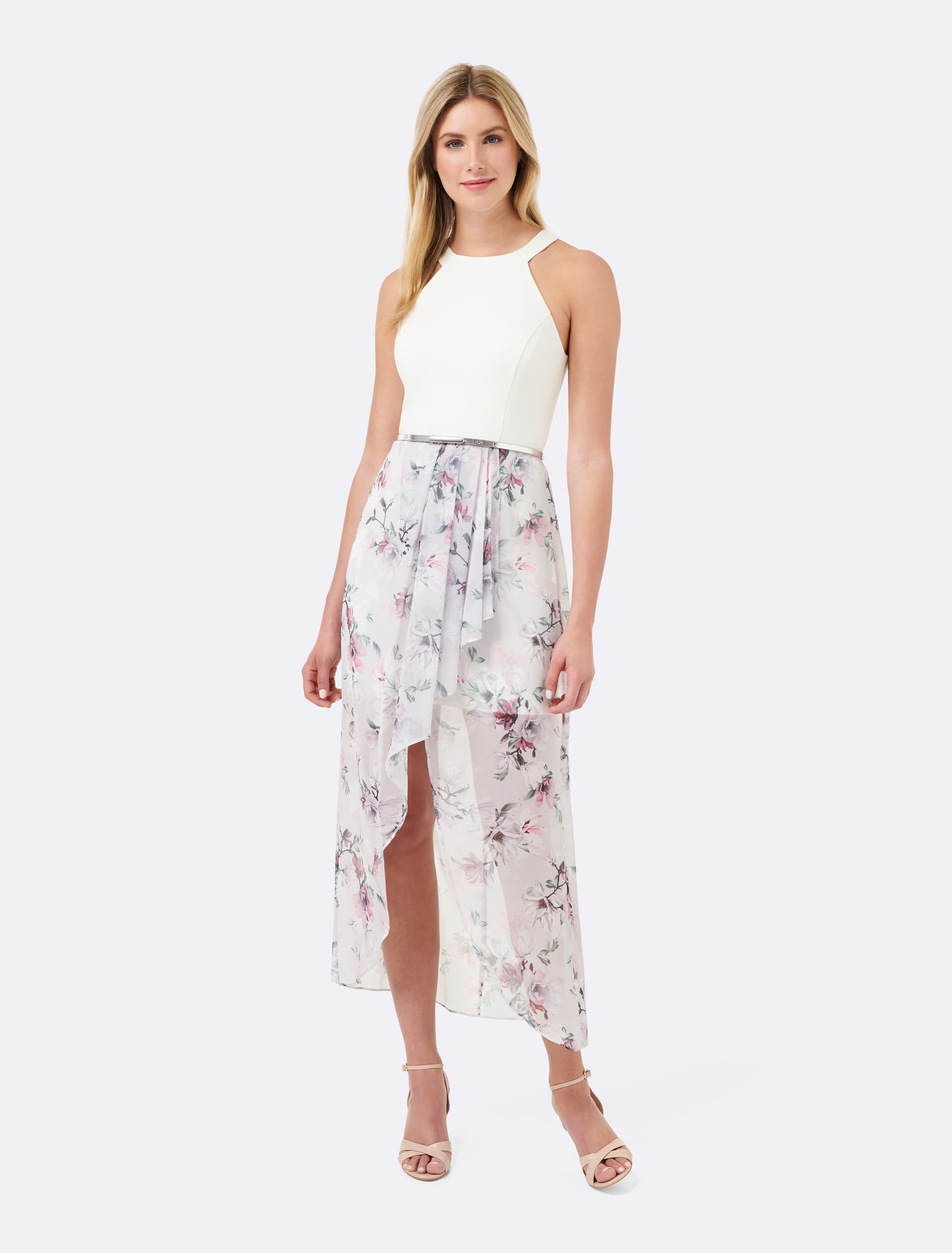 Lizzie 2 in 1 Maxi Dress Lilac Floral Print