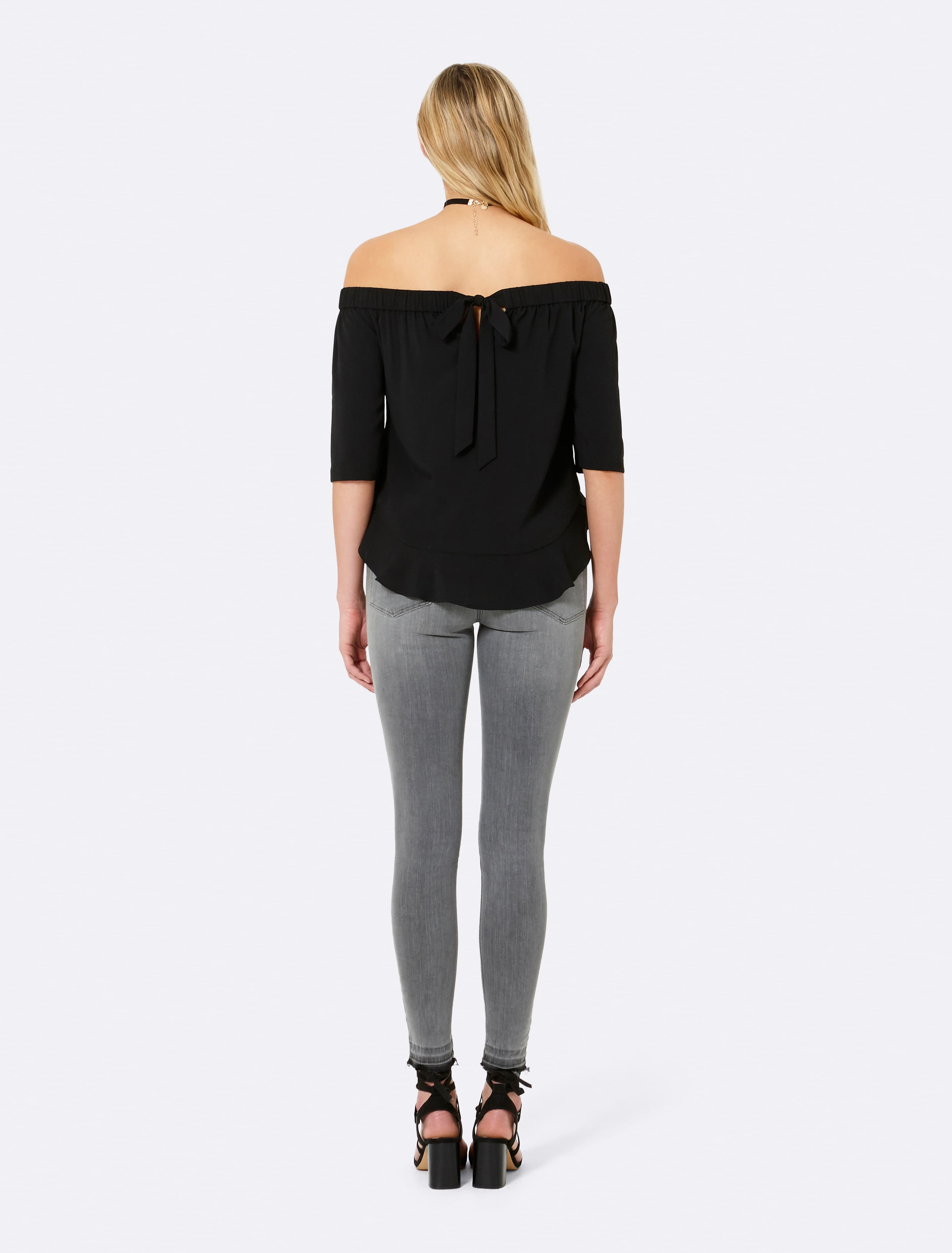 Sophie Off The Shoulder Top Black