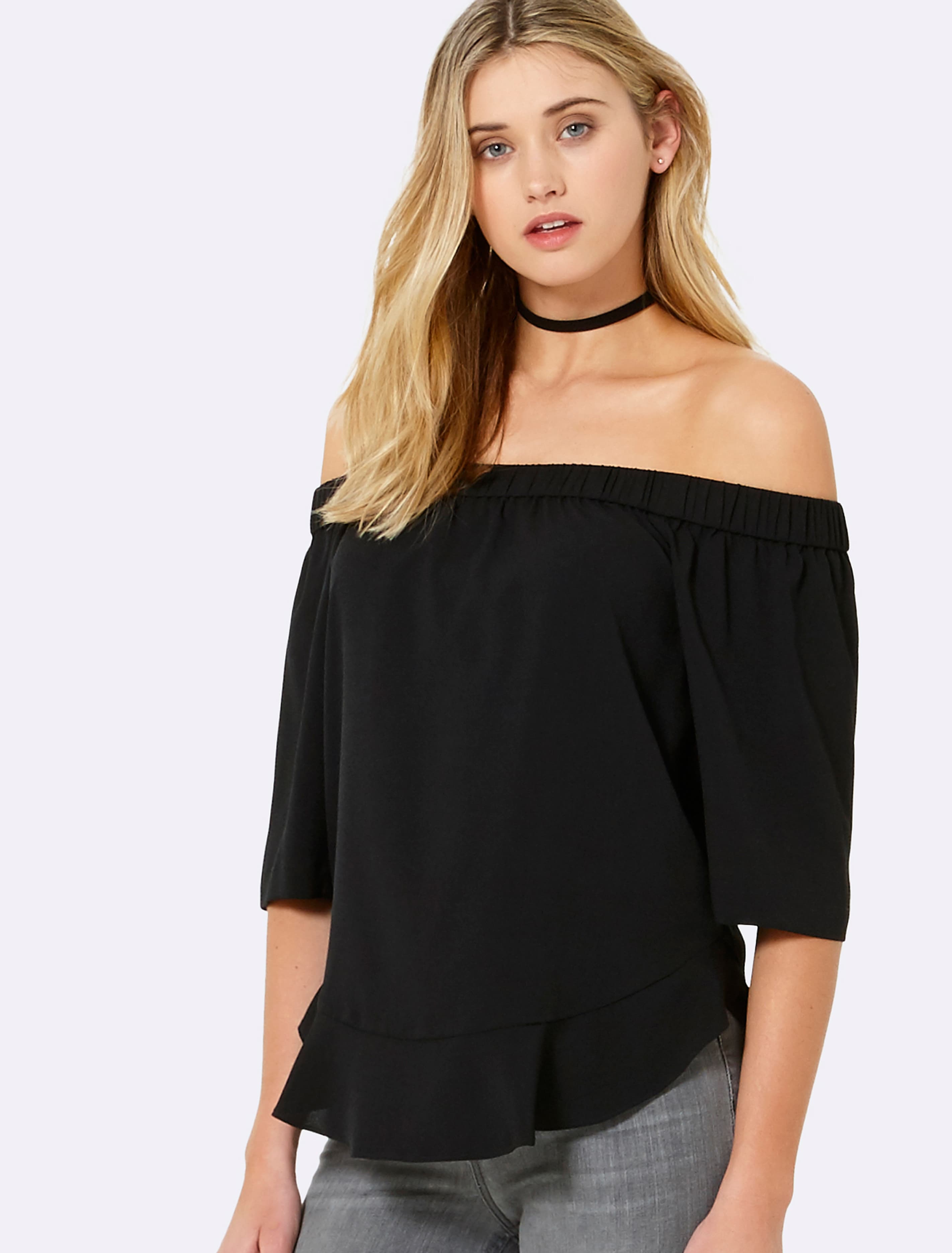 Sophie Off The Shoulder Top Black