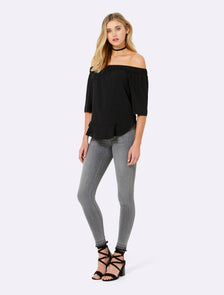 Sophie Off The Shoulder Top Black
