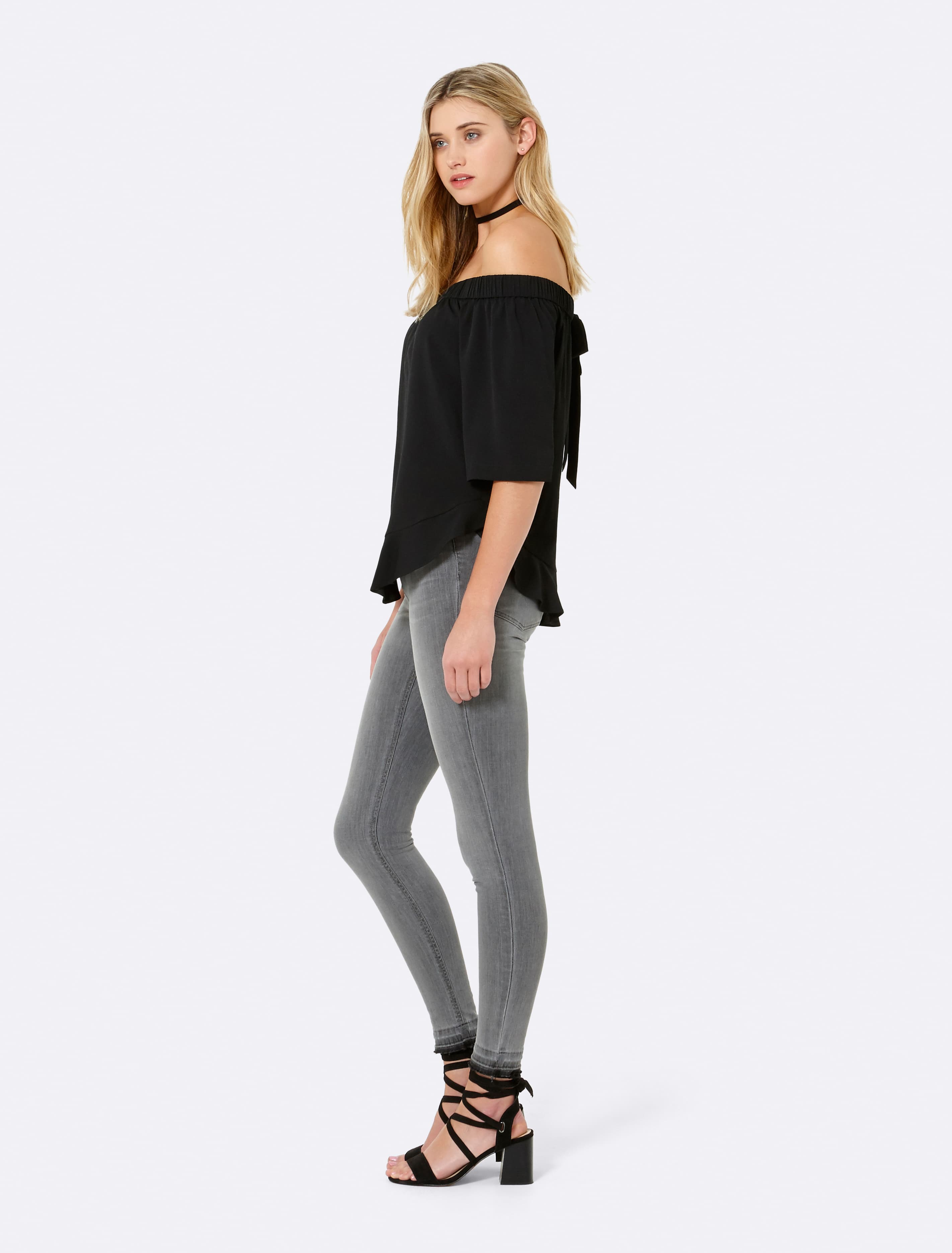Sophie Off The Shoulder Top Black