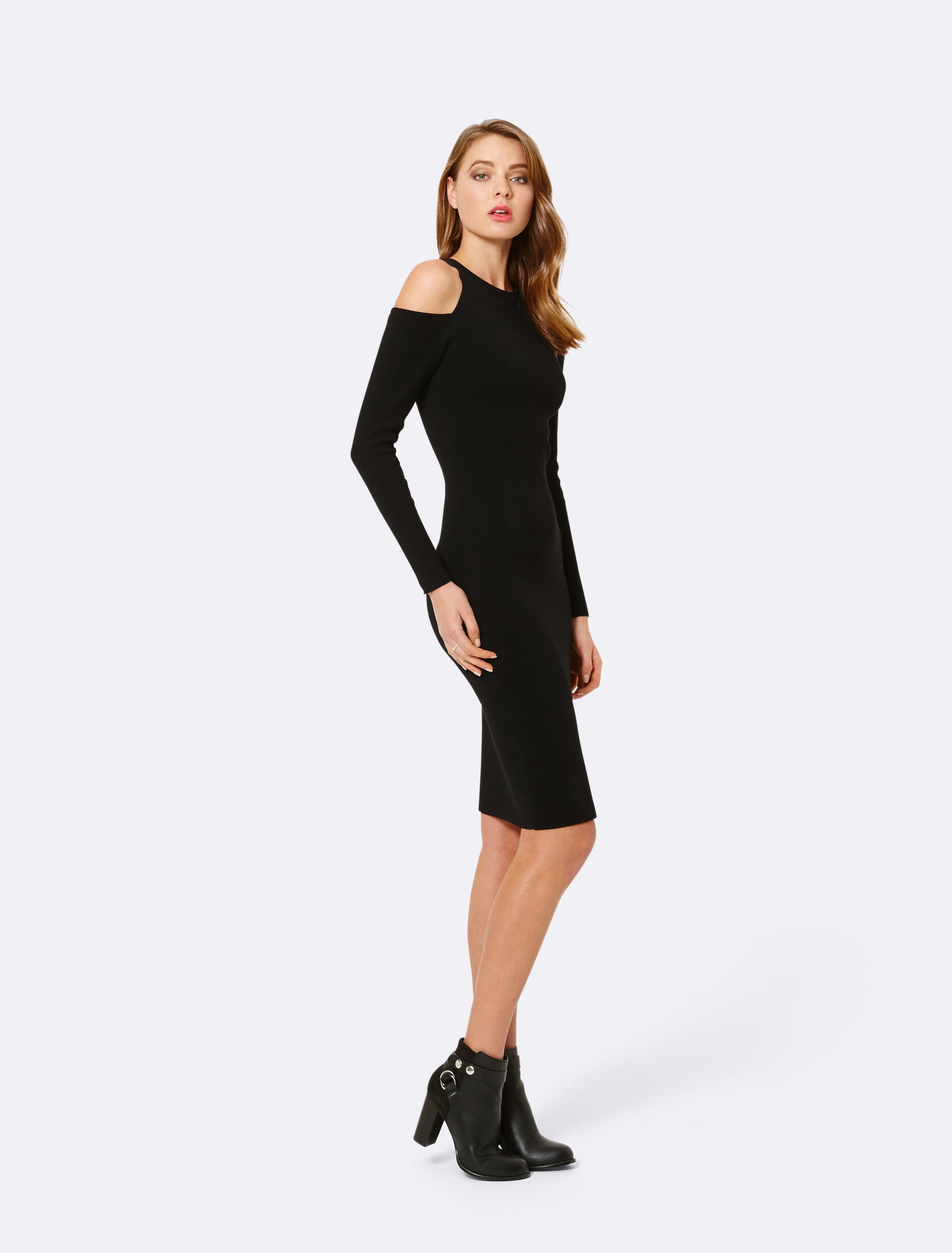 Gwen Cold Shoulder Dress Black