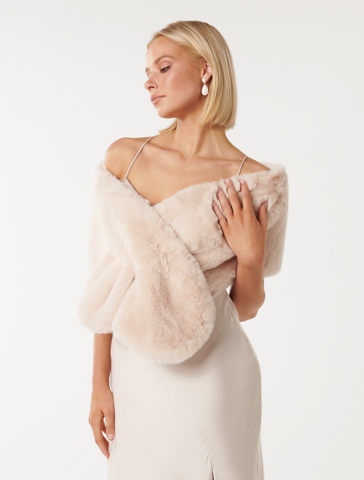 Laura Faux Fur Wrap AU SPECIFIC TEST UPDATE Blush