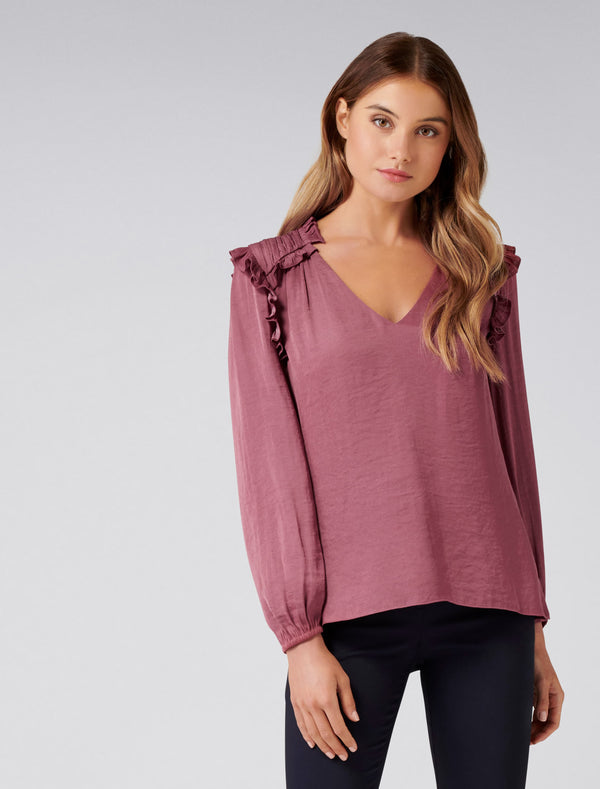 Abigail frill detail blouse River Rose