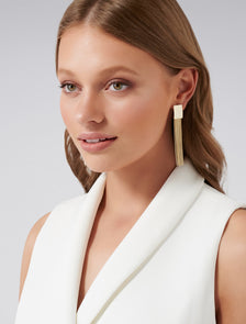 Brandy Snake Chain Tassel Earrings Gold