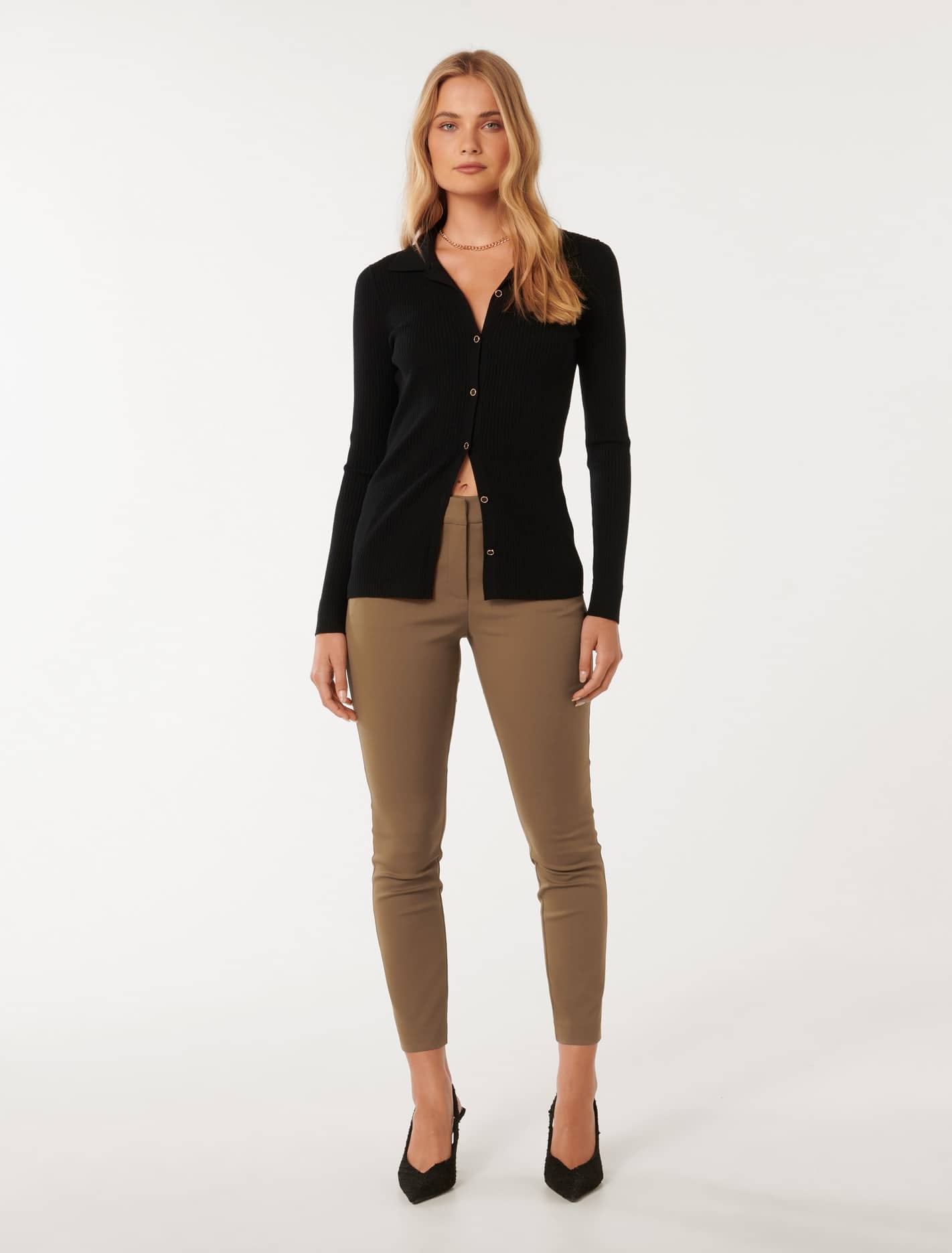 Grace 7/8th Slim Pants Mocha