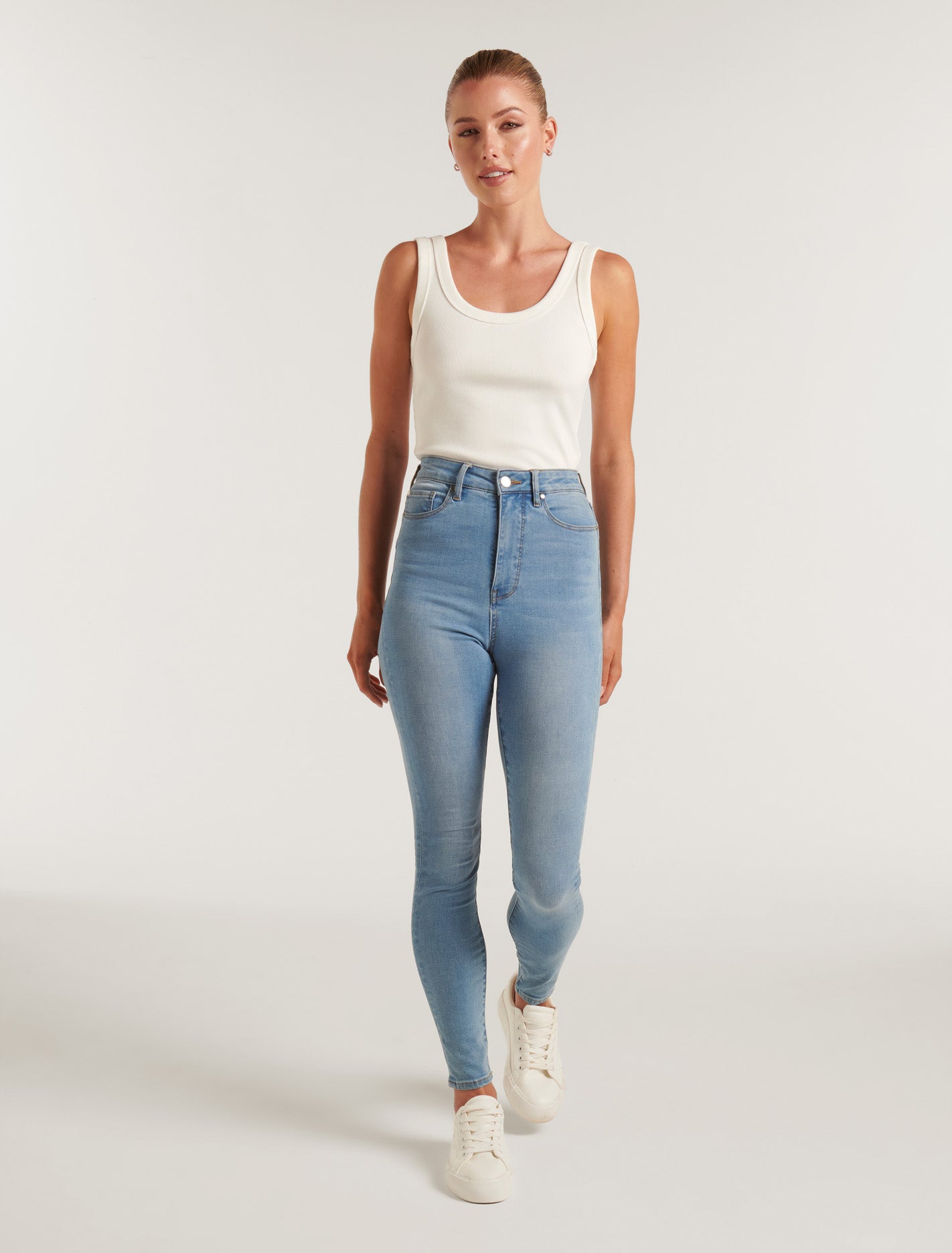 Riley Scoop Neck Tank Porcelain